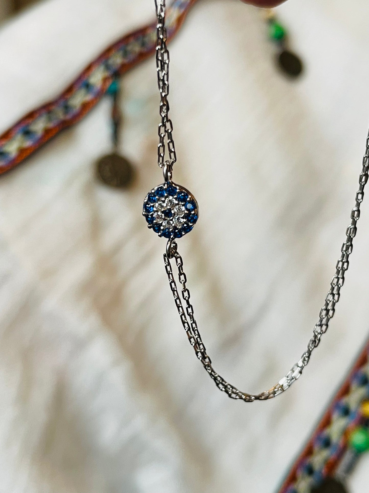 Duo Chain Evil Eye Bracelet