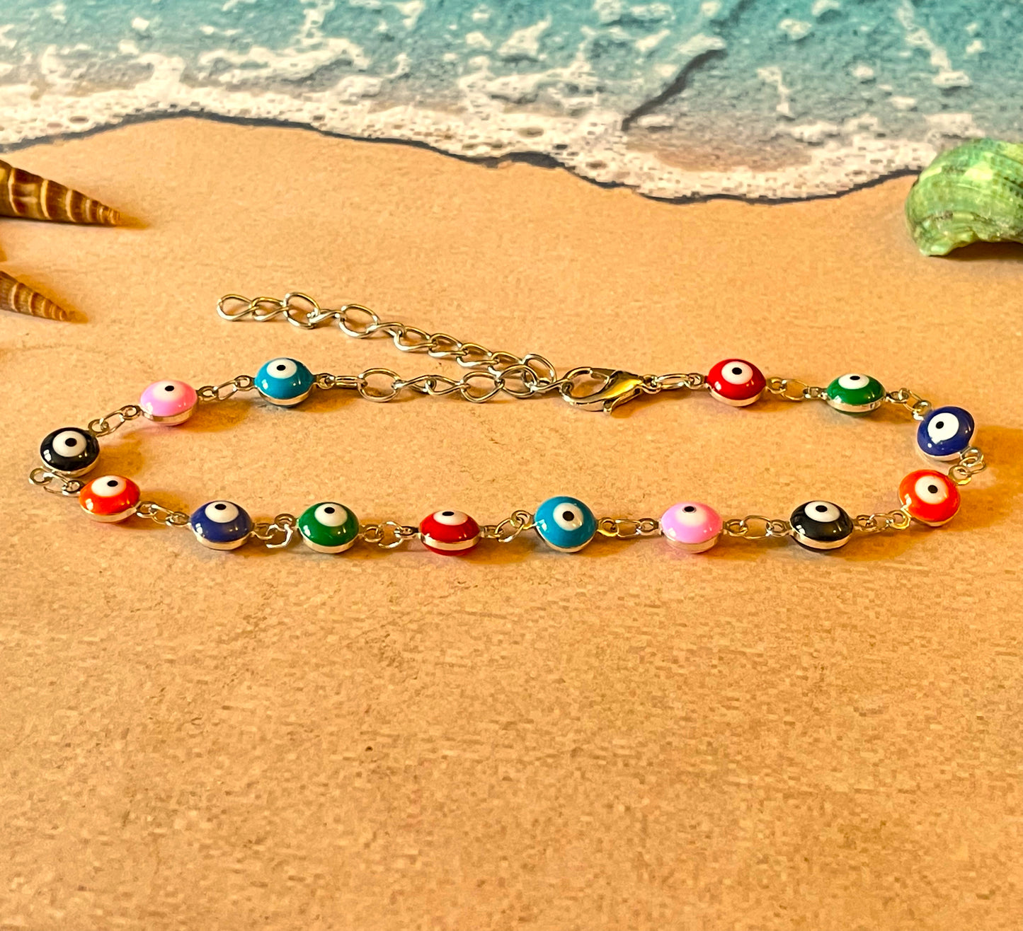 Boho Evil Eye Anklet