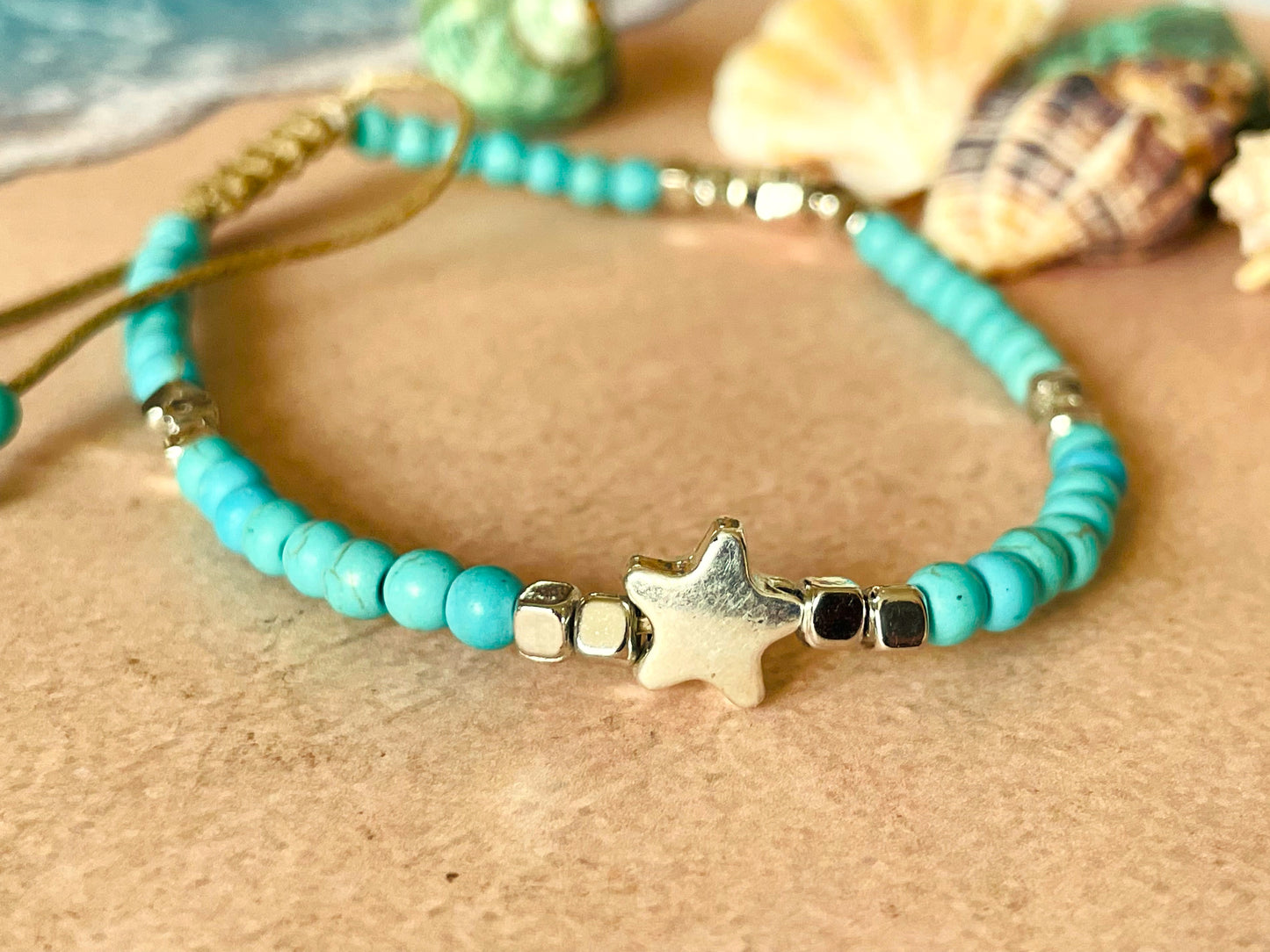 Turquoise Star Anklet