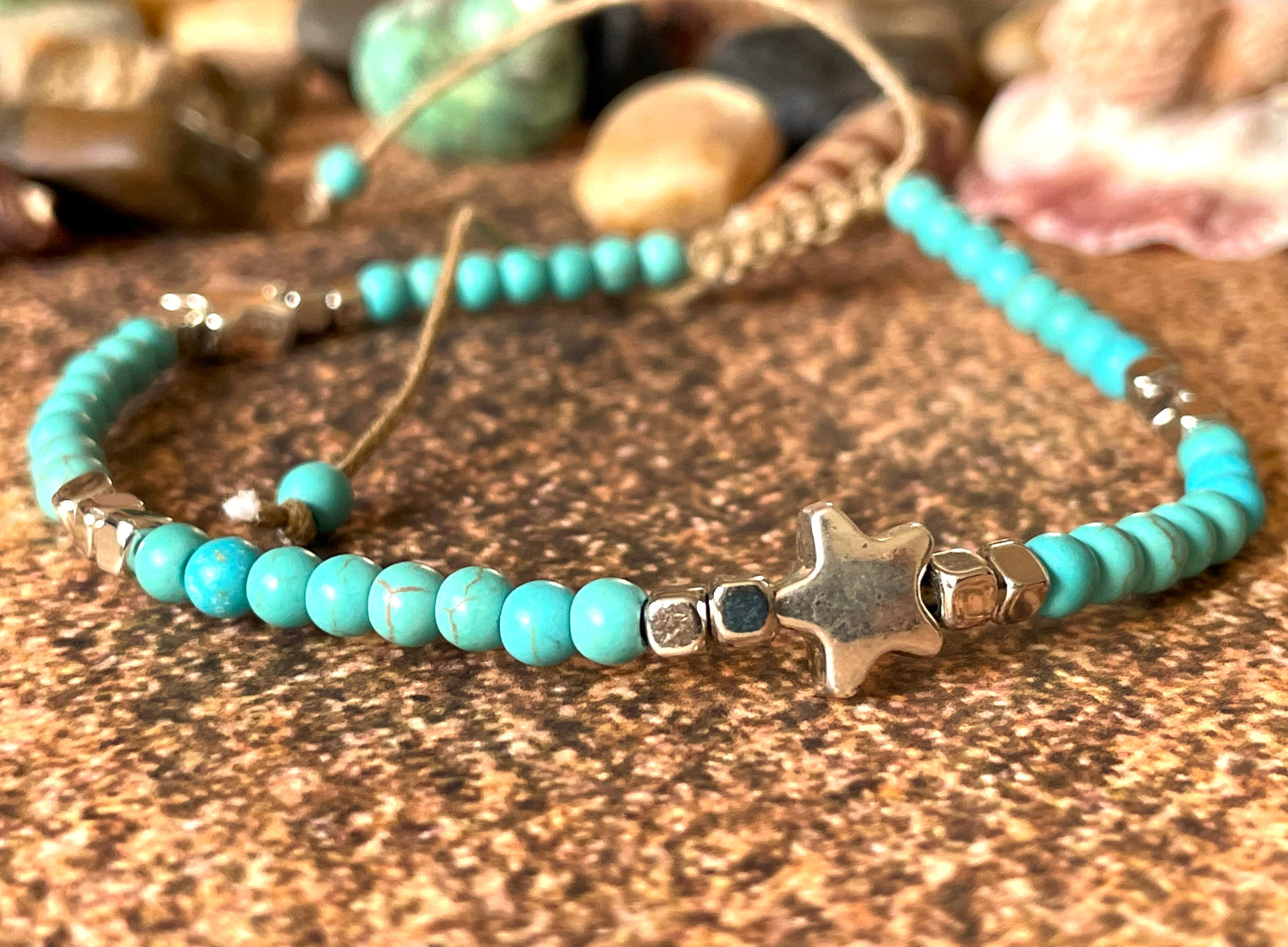 Turquoise Star Anklet