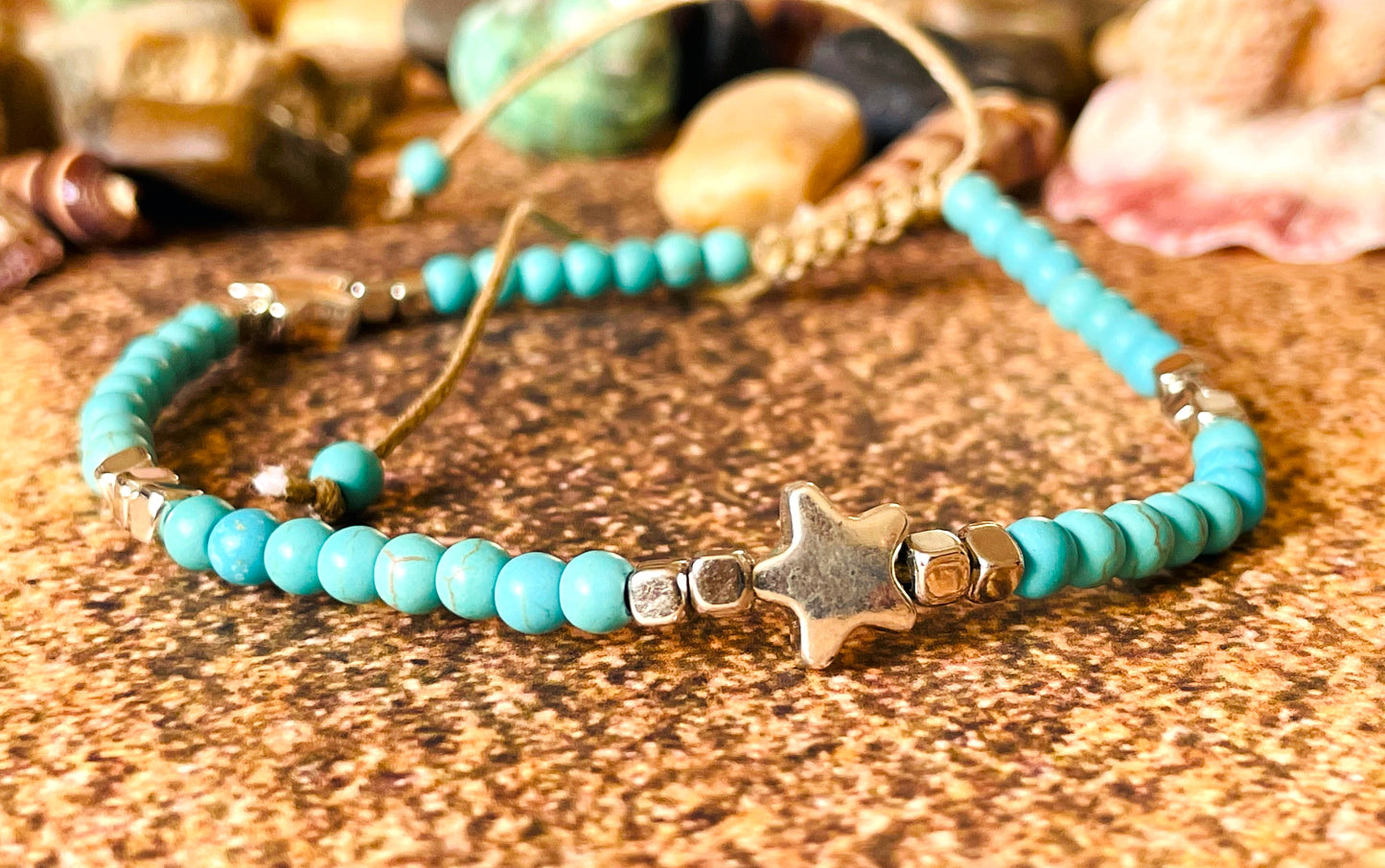 Turquoise Star Anklet