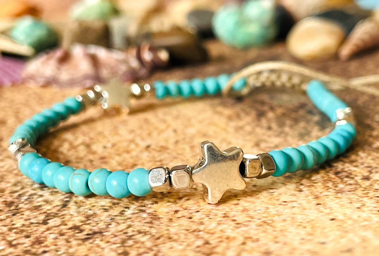 Turquoise Star Anklet