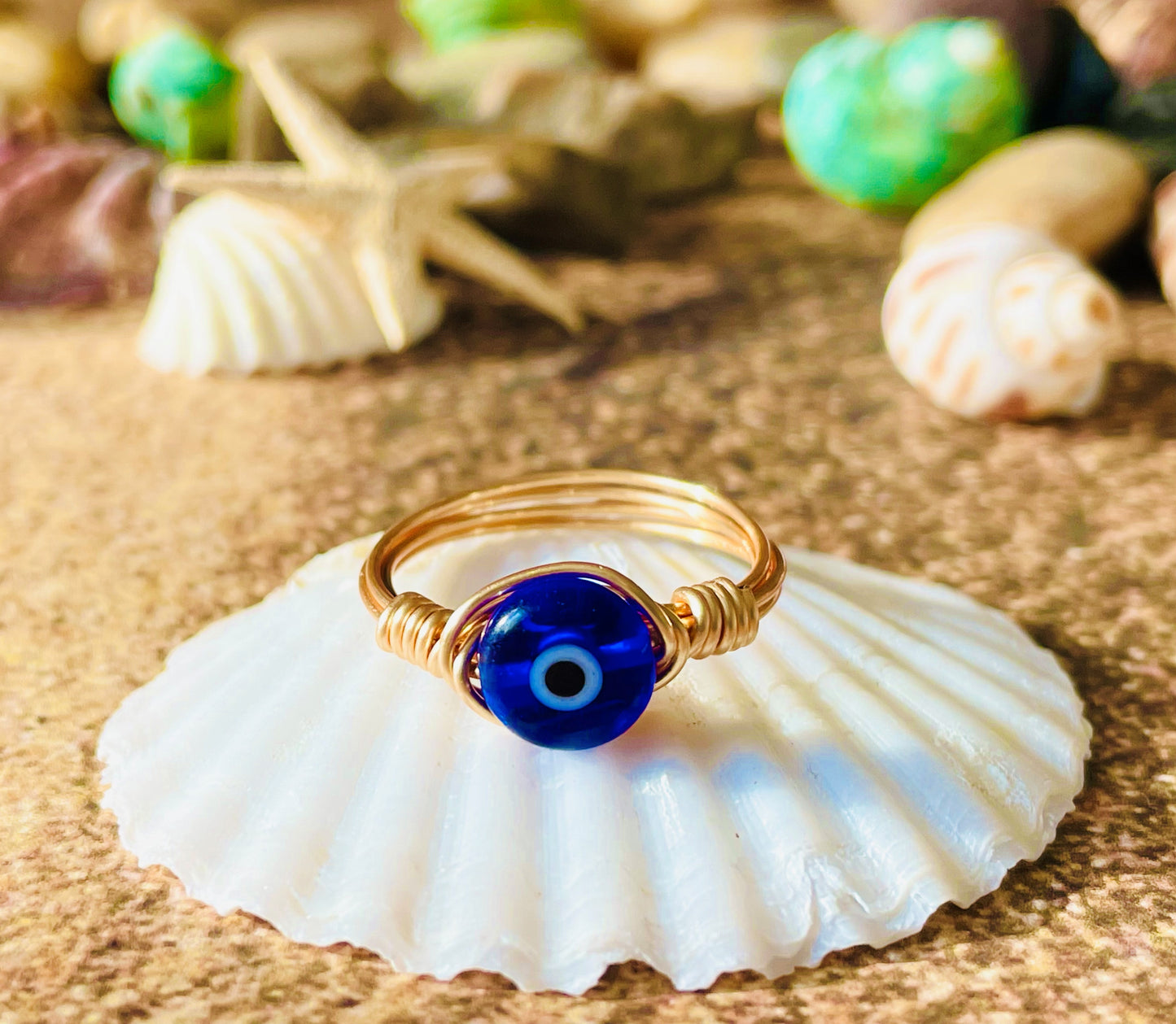 Evil Eye Wire Ring