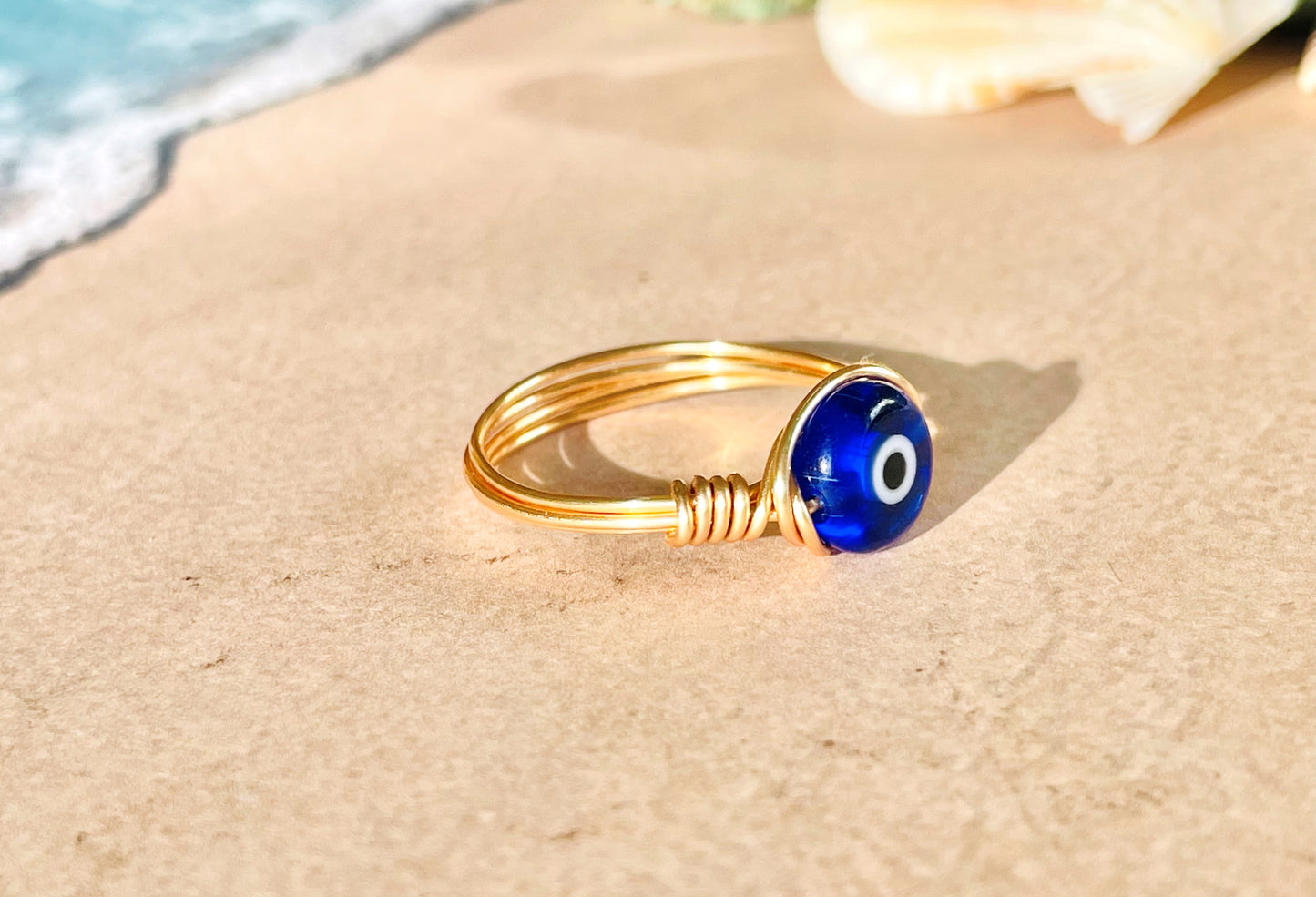 Evil Eye Wire Ring