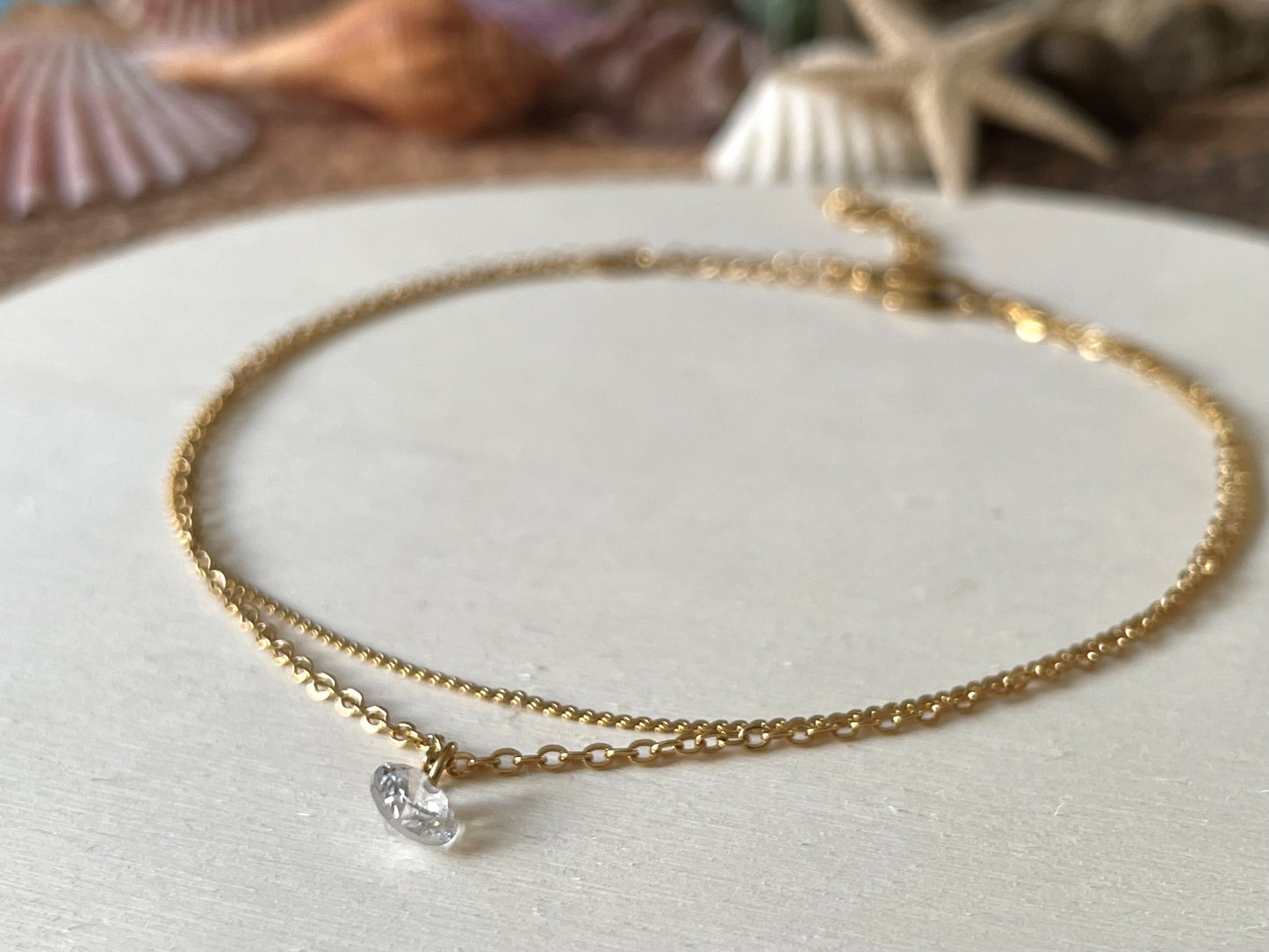 Layered Diamond Anklet