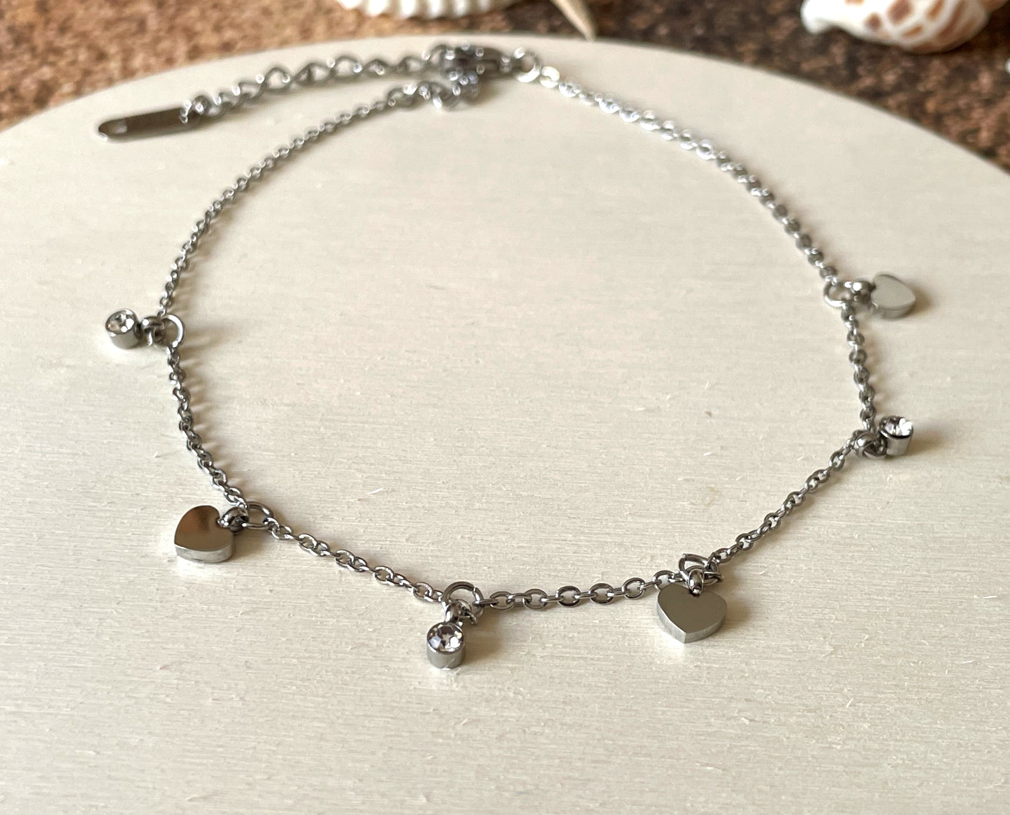 Diamond Heart Anklet
