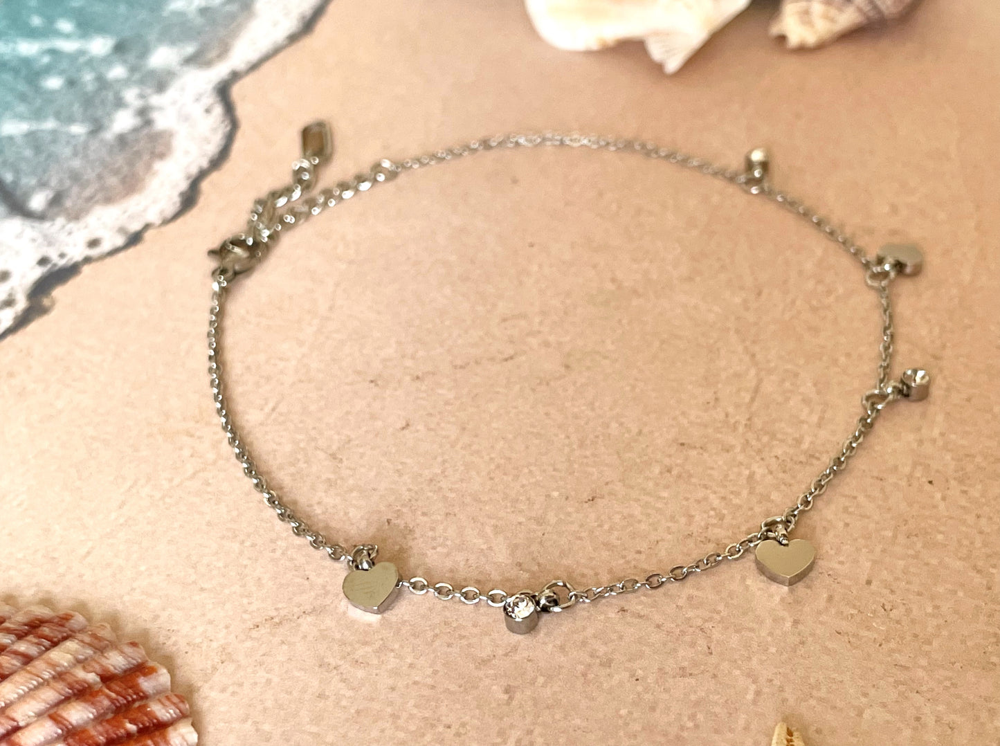 Diamond Heart Anklet