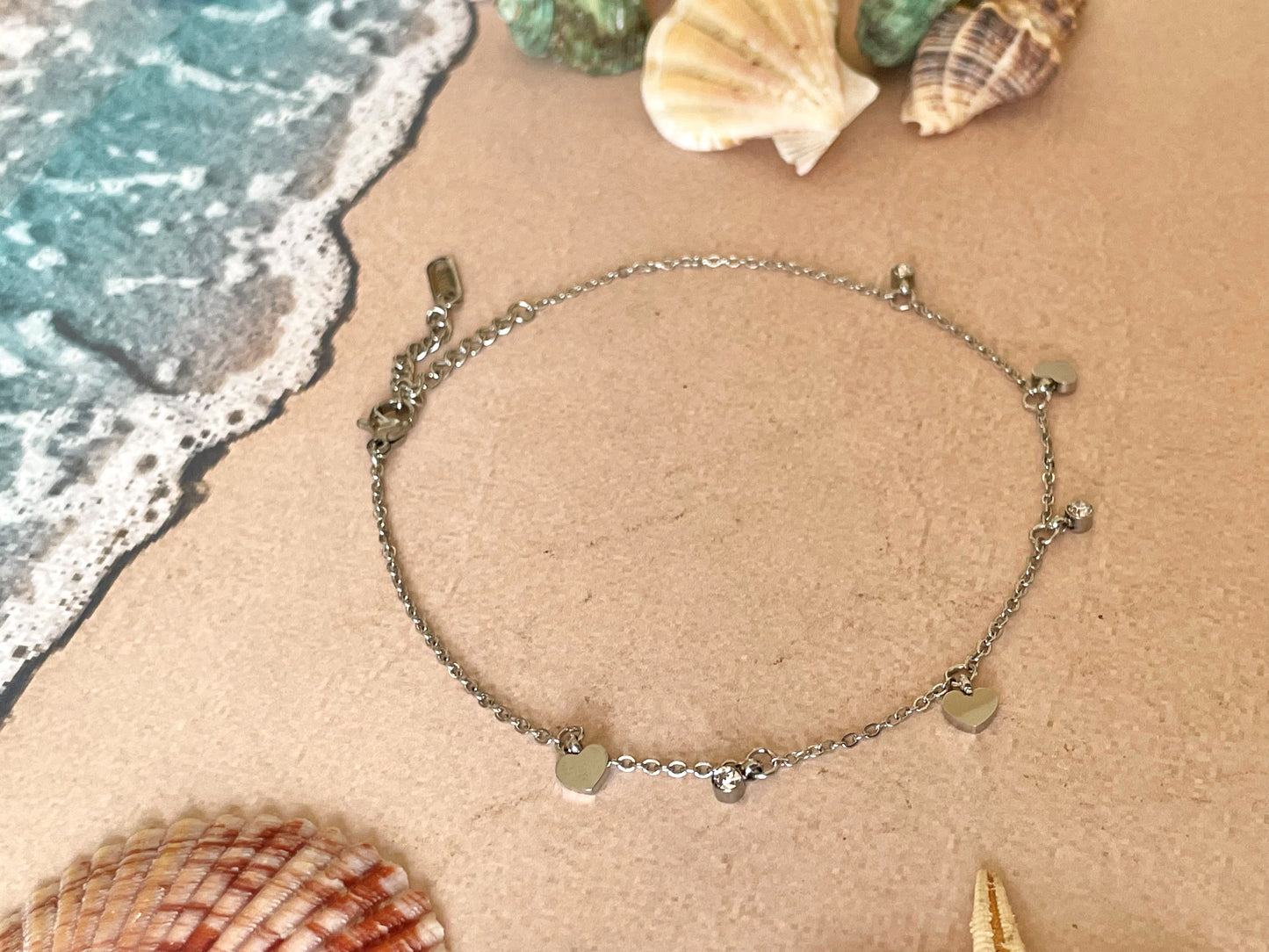 Diamond Heart Anklet