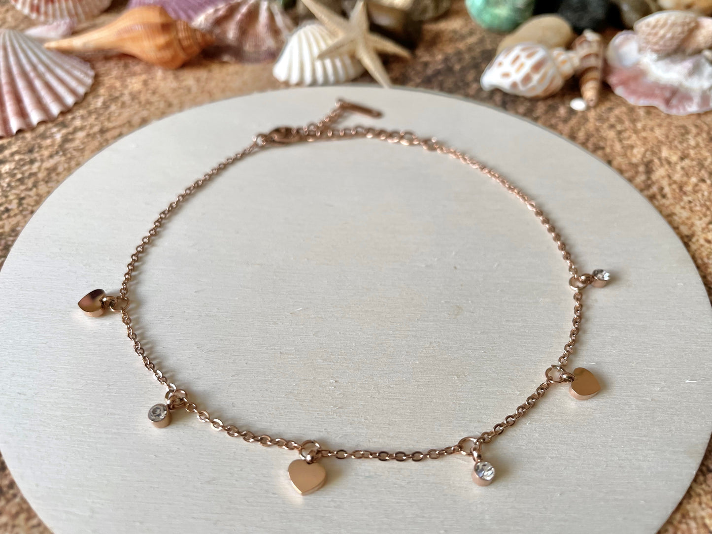 Diamond Heart Anklet