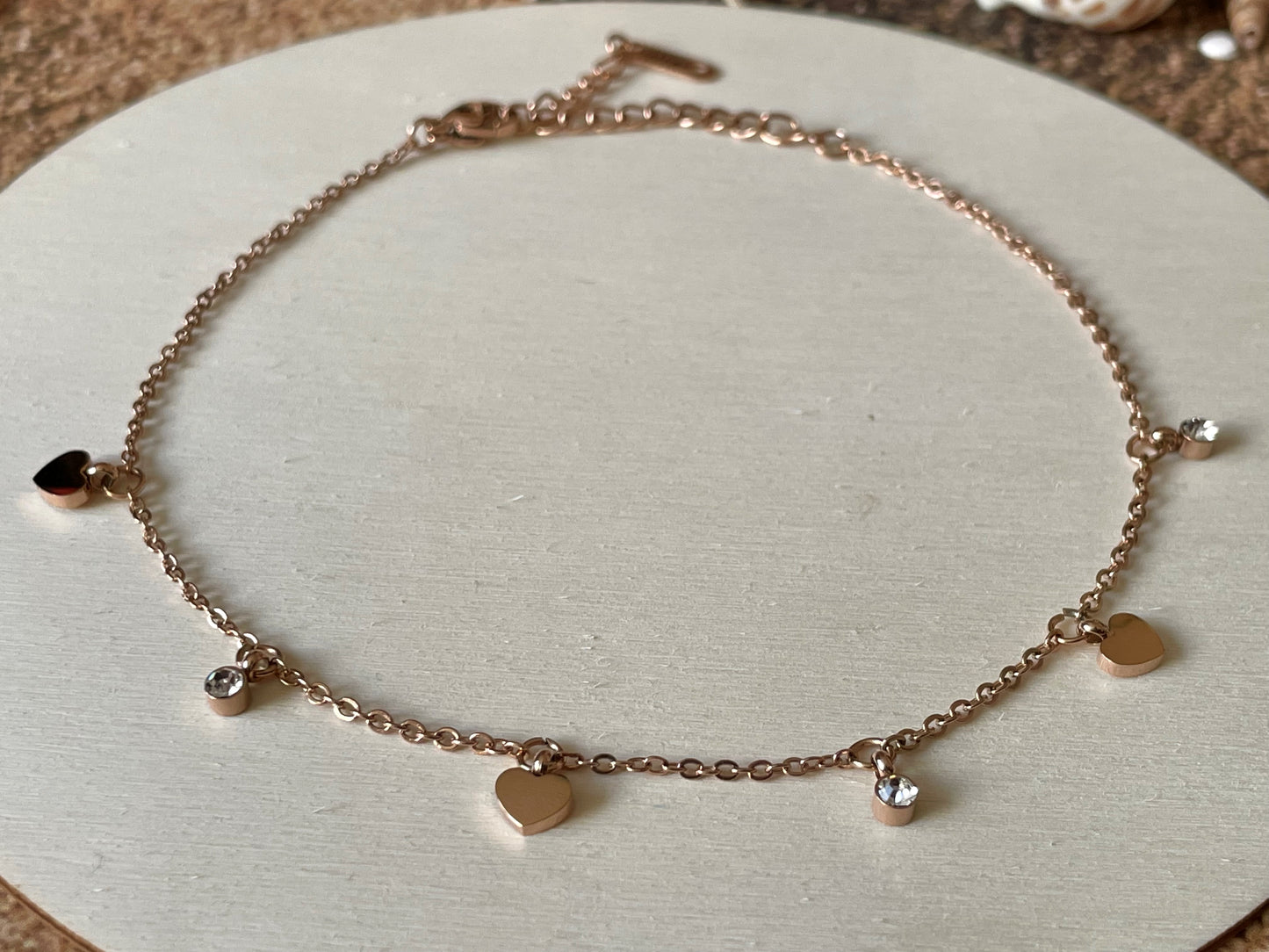 Diamond Heart Anklet
