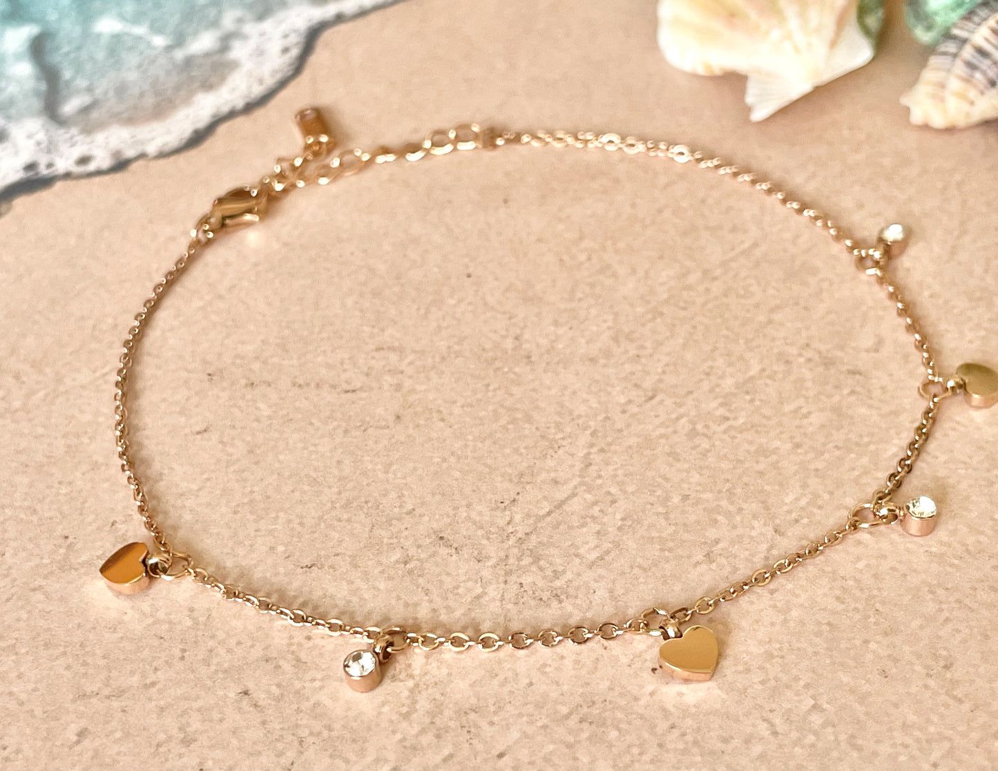 Diamond Heart Anklet