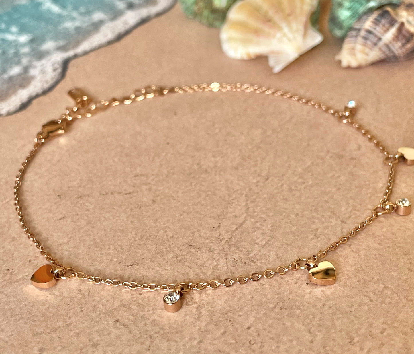 Diamond Heart Anklet