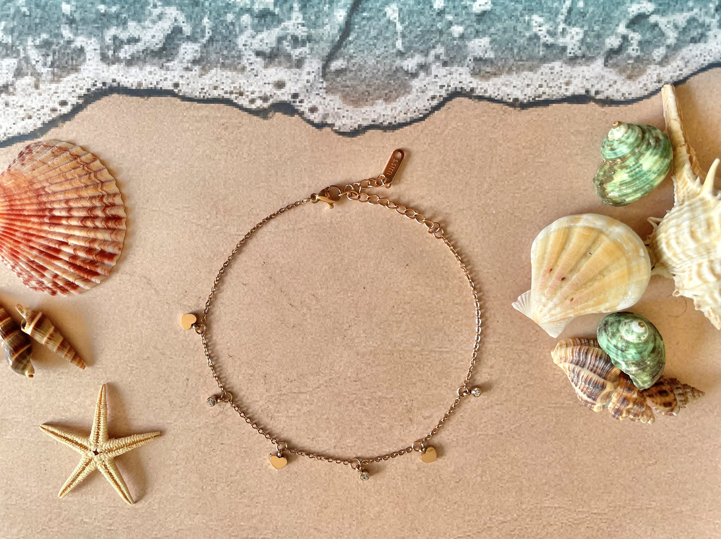 Diamond Heart Anklet