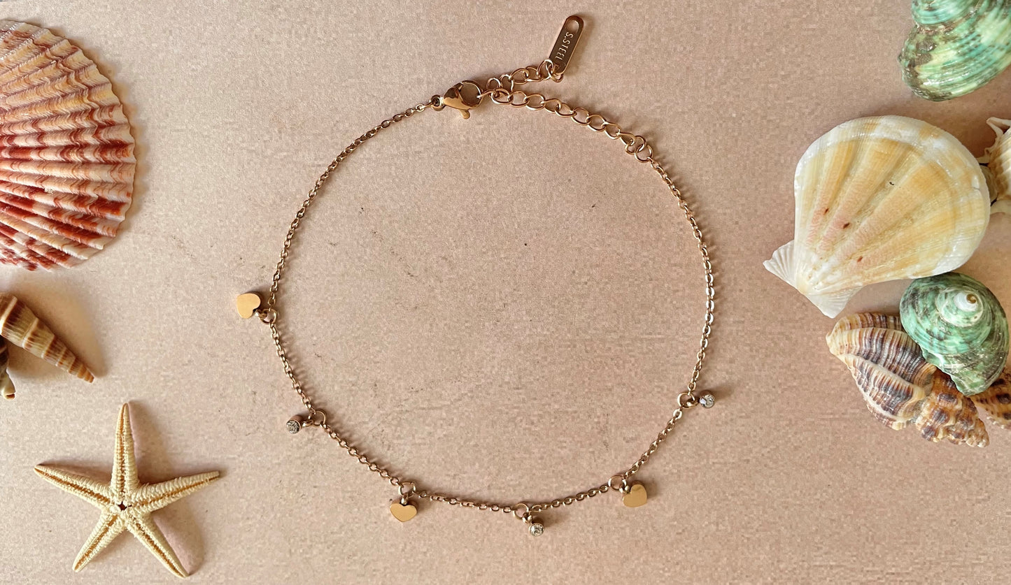 Diamond Heart Anklet