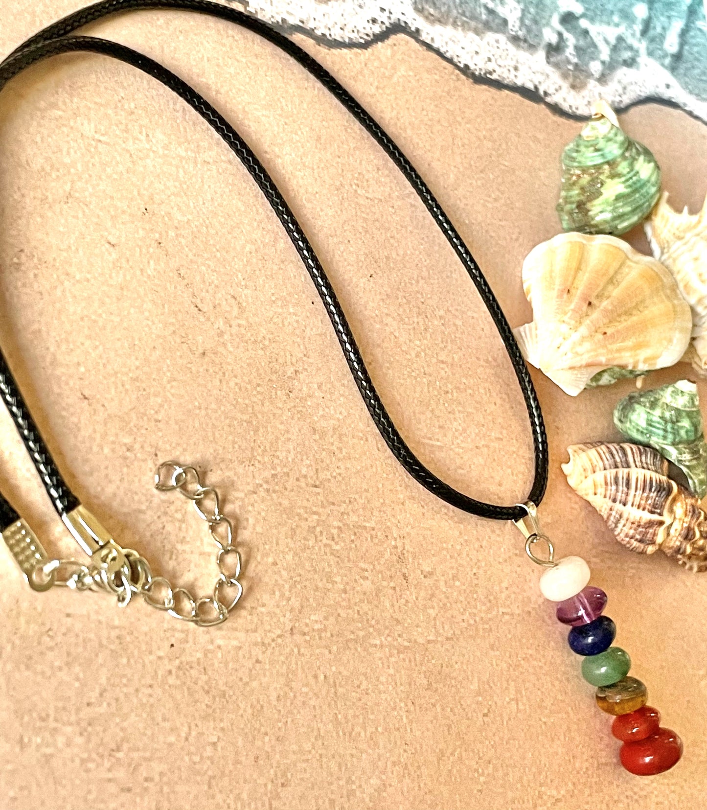 Chakra Stacked Stones Necklace