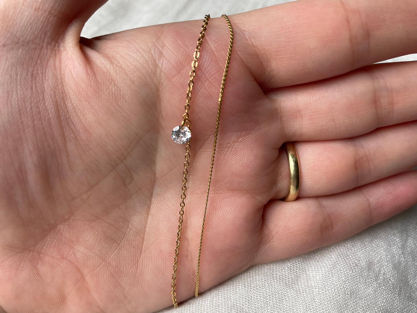 Layered Diamond Anklet