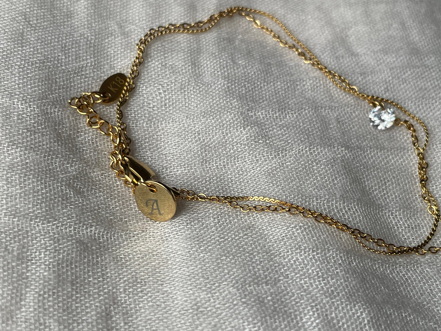 Layered Diamond Anklet