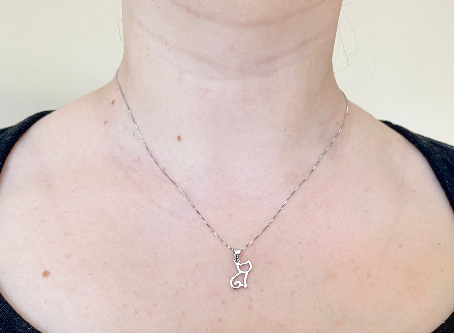 Silver Cat Necklace