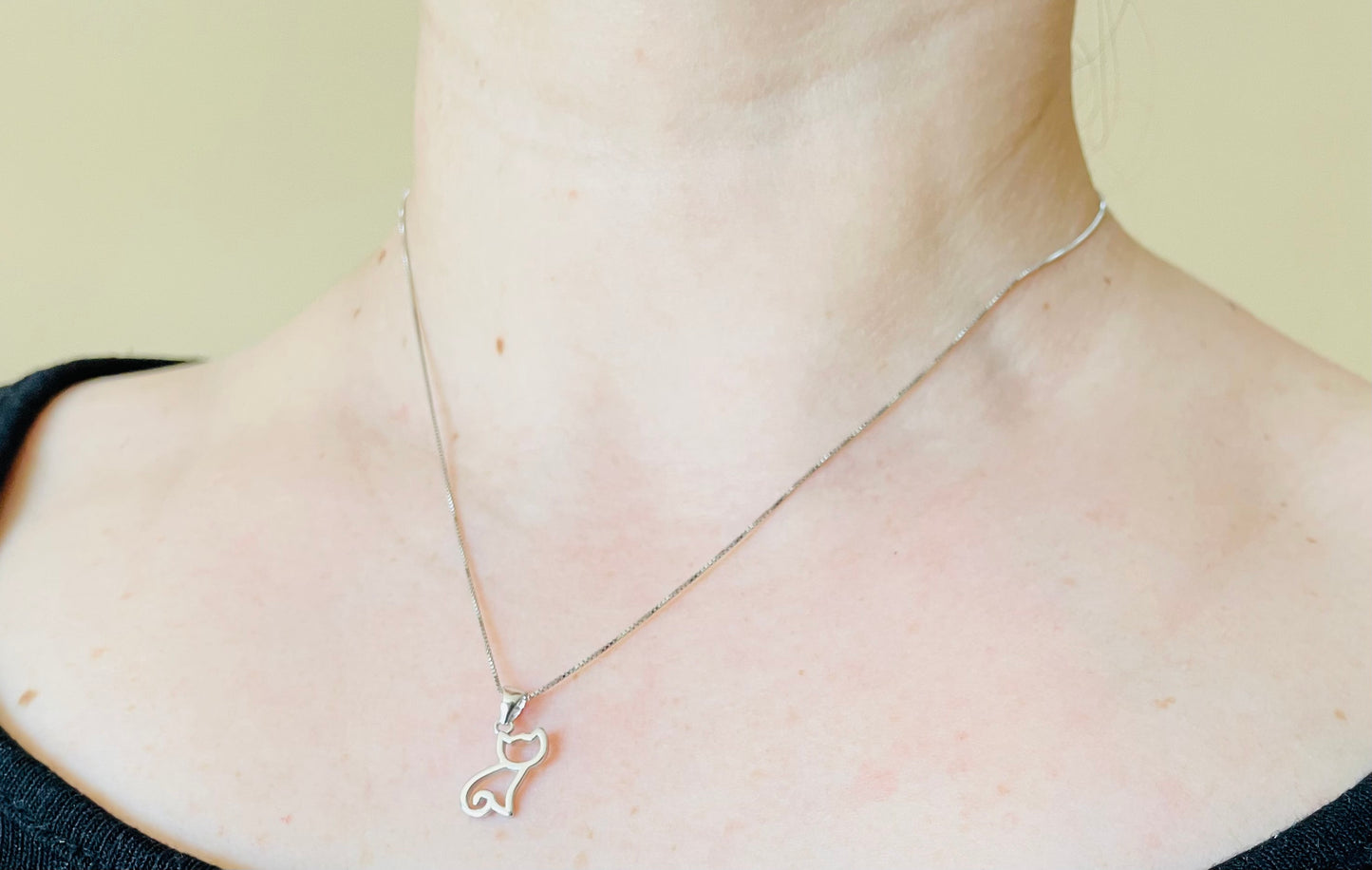 Silver Cat Necklace