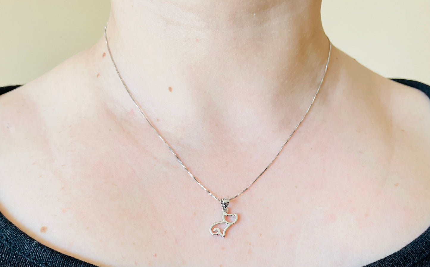 Silver Cat Necklace