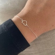 Silver Heart Bracelet