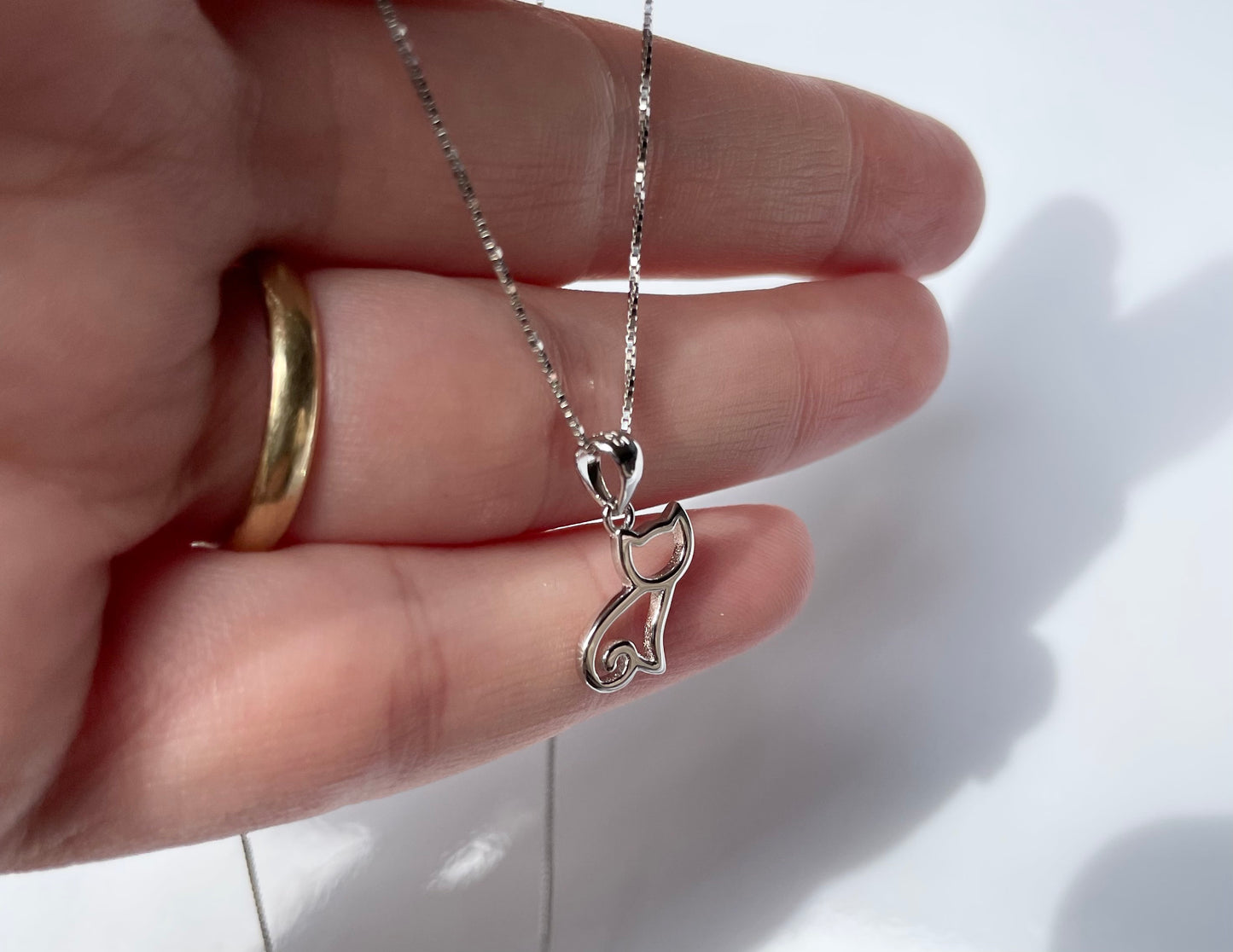 Silver Cat Necklace
