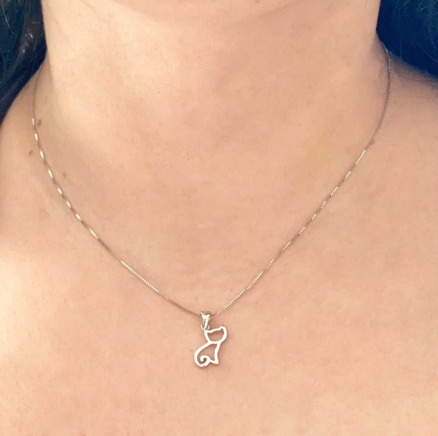 Silver Cat Necklace