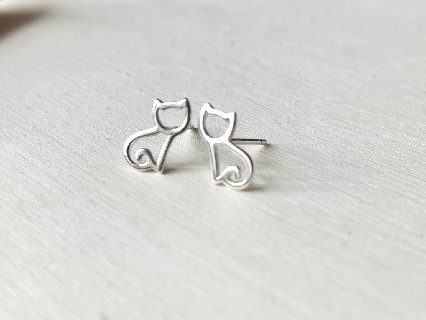 Silver Cat Studs