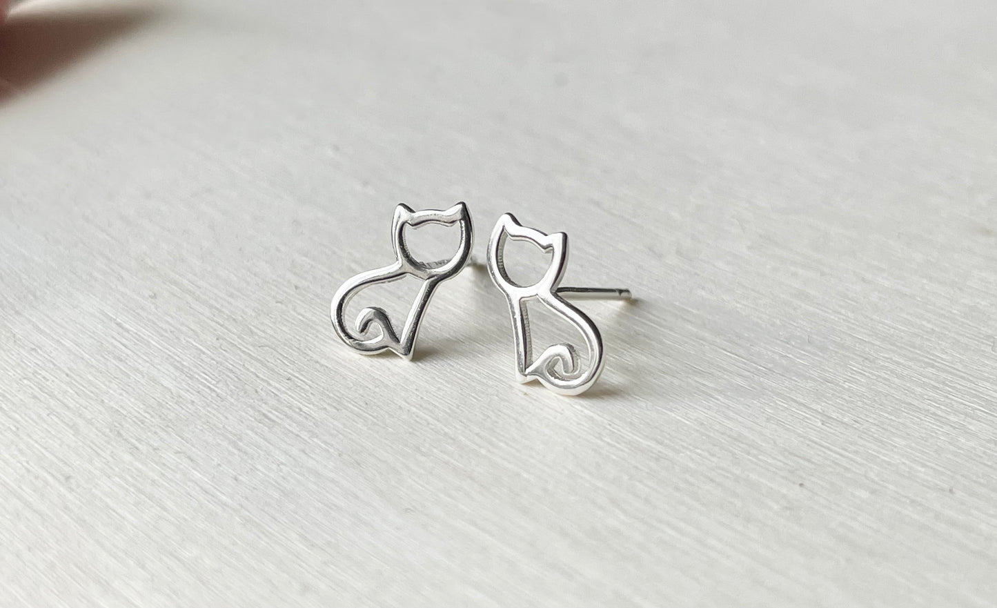 Silver Cat Studs