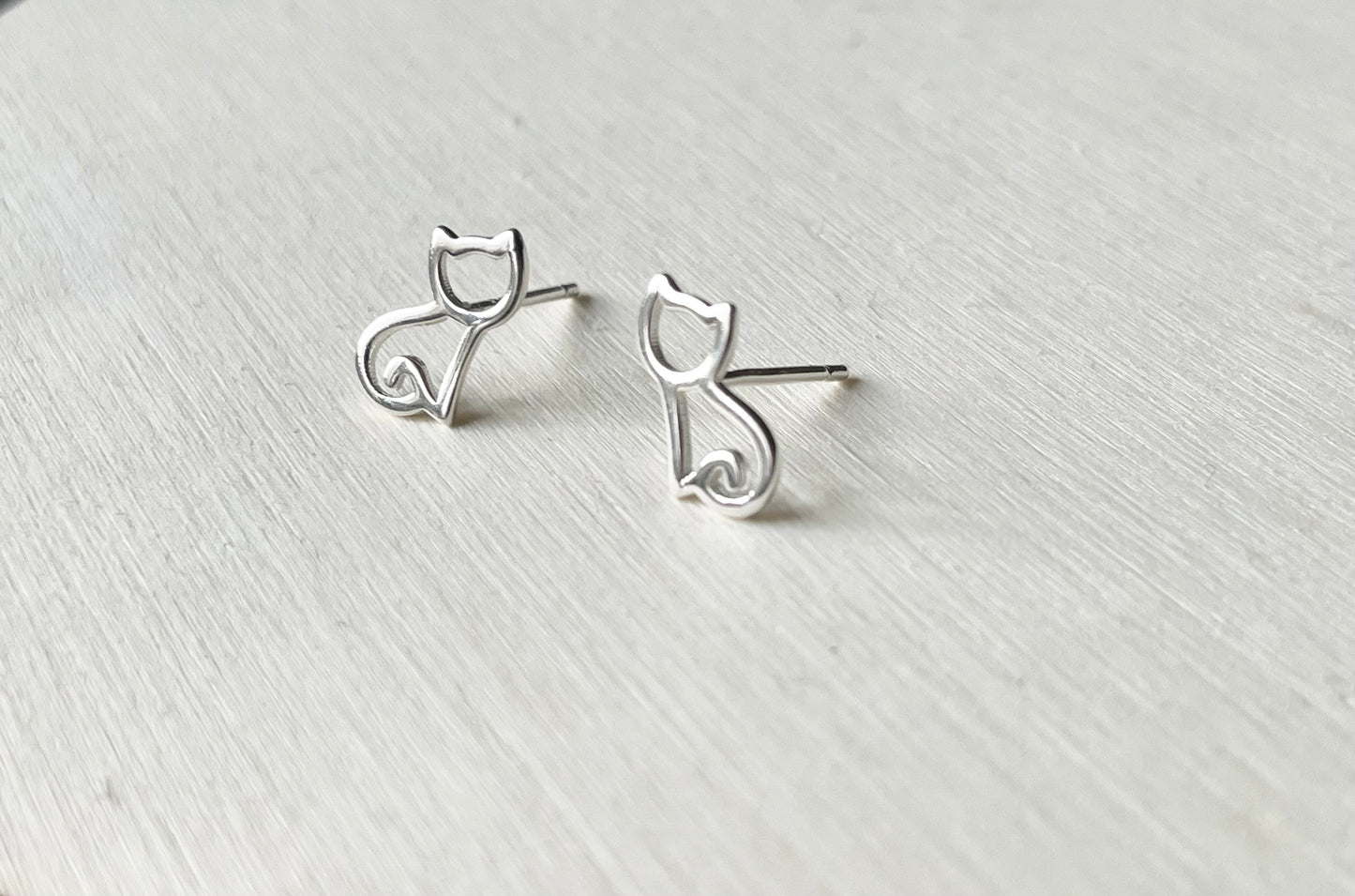 Silver Cat Studs