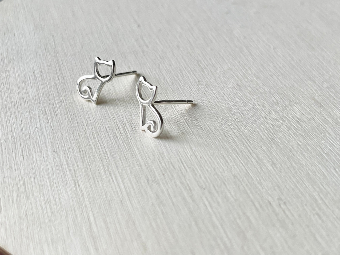 Silver Cat Studs