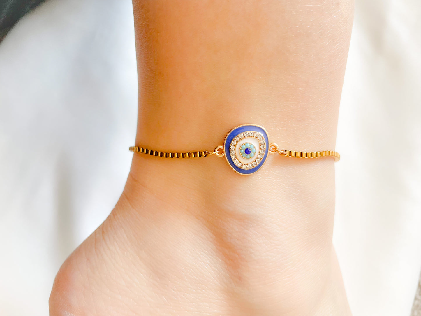 Gemstone Eye Anklet