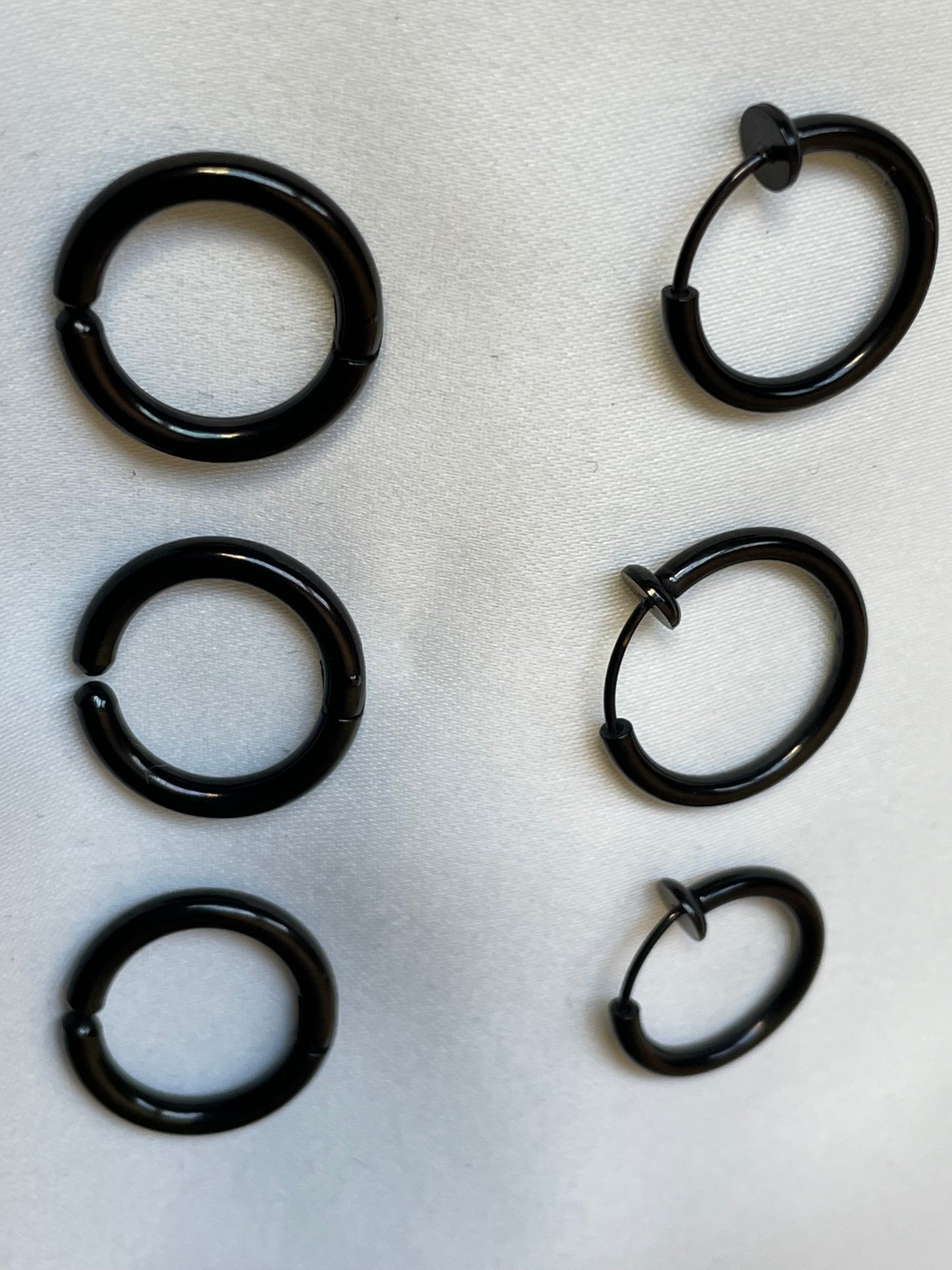 Black Clip-on Earrings