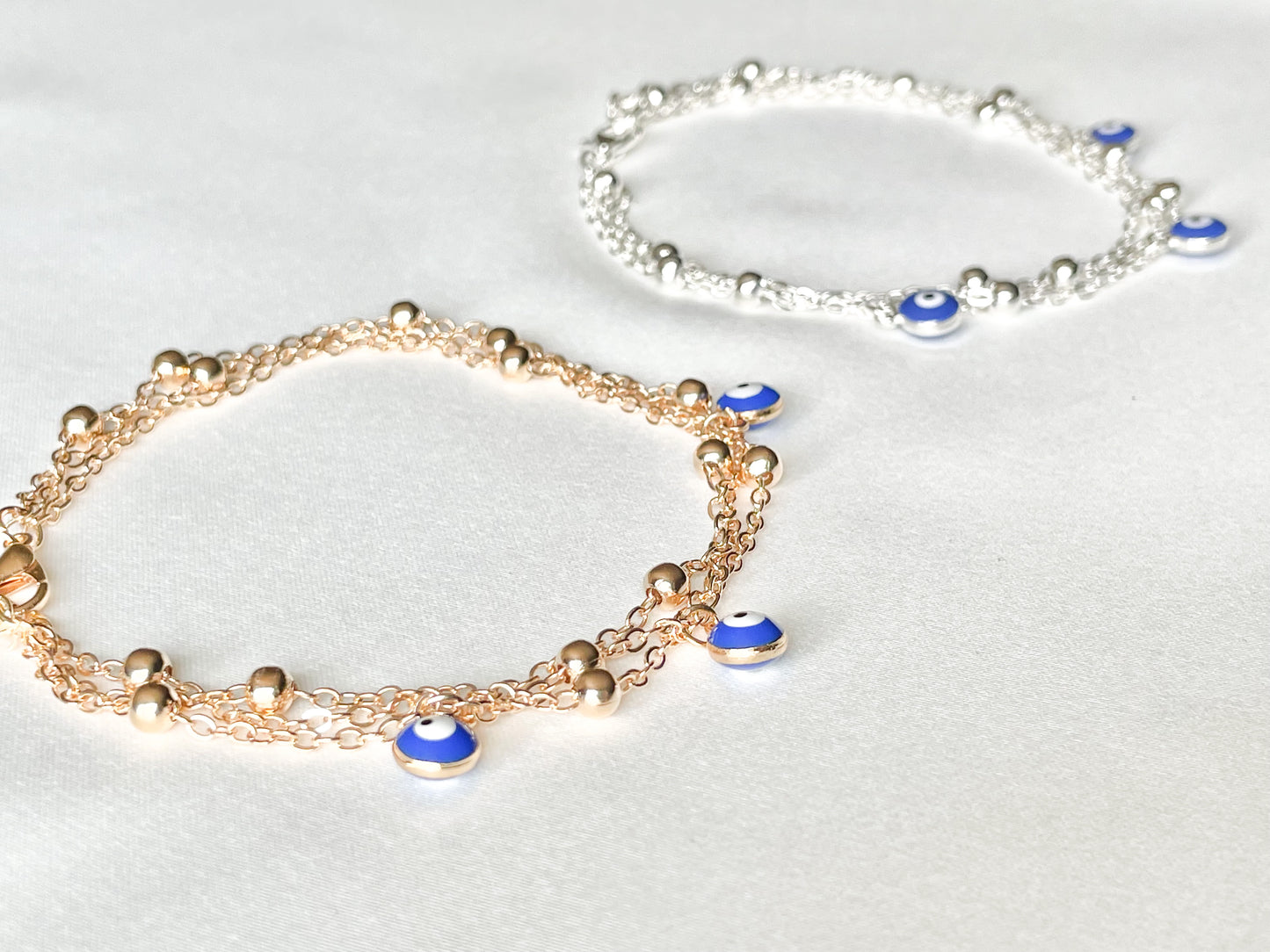 Layered Satellite Eye Anklet