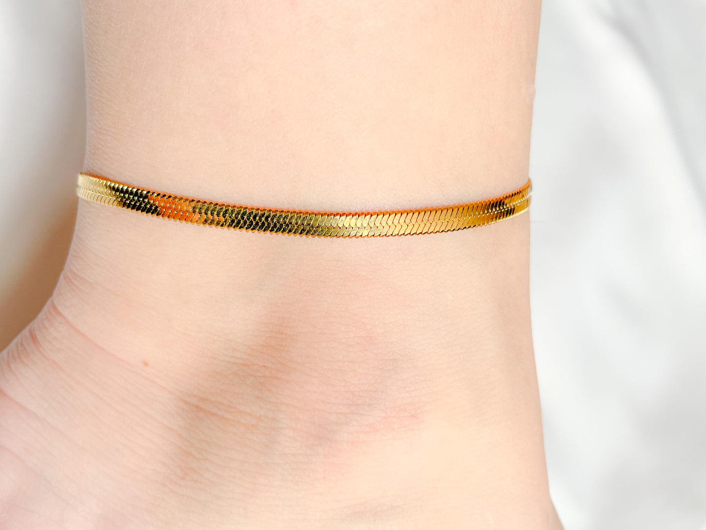 Herringbone Anklet