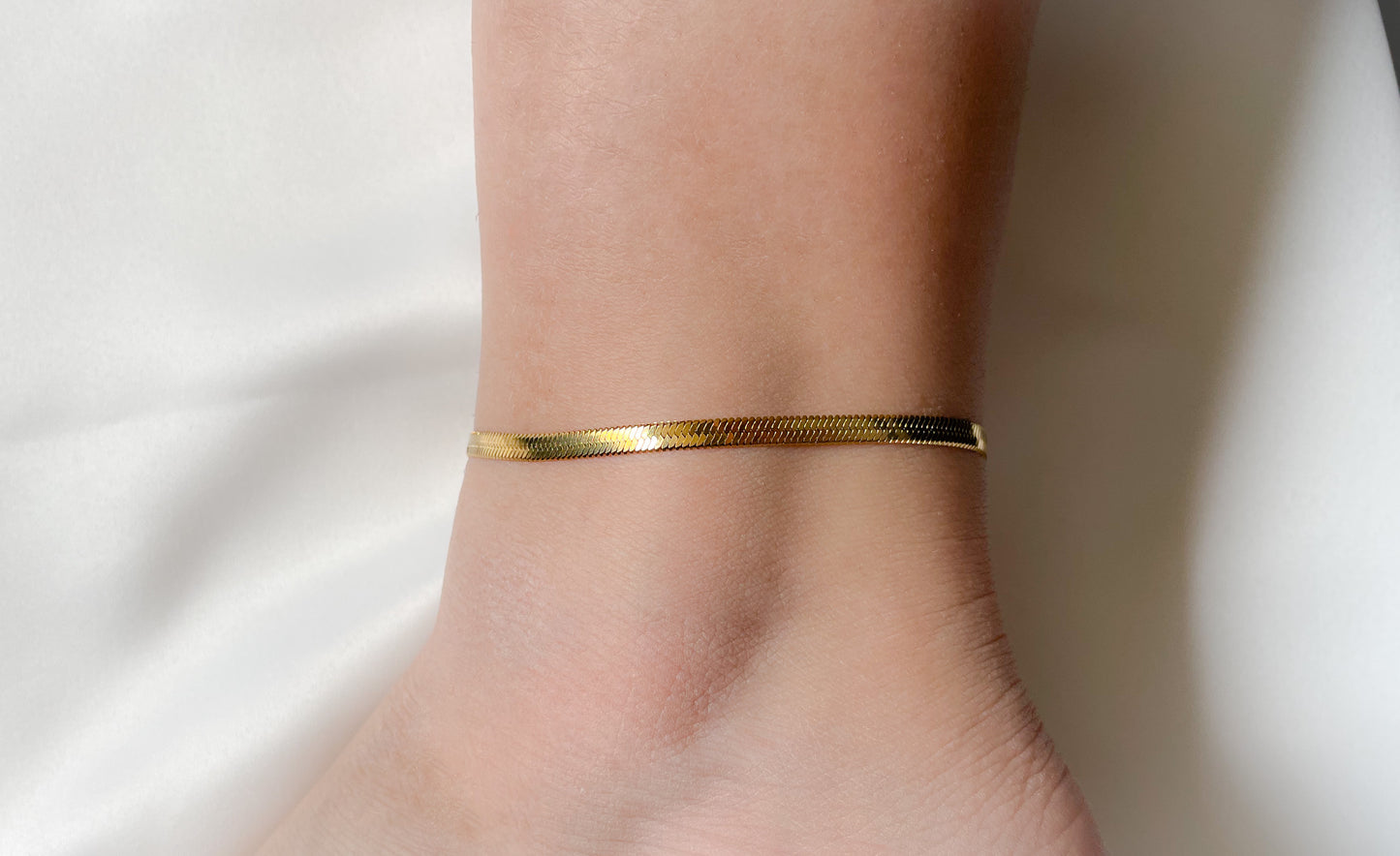 Herringbone Anklet