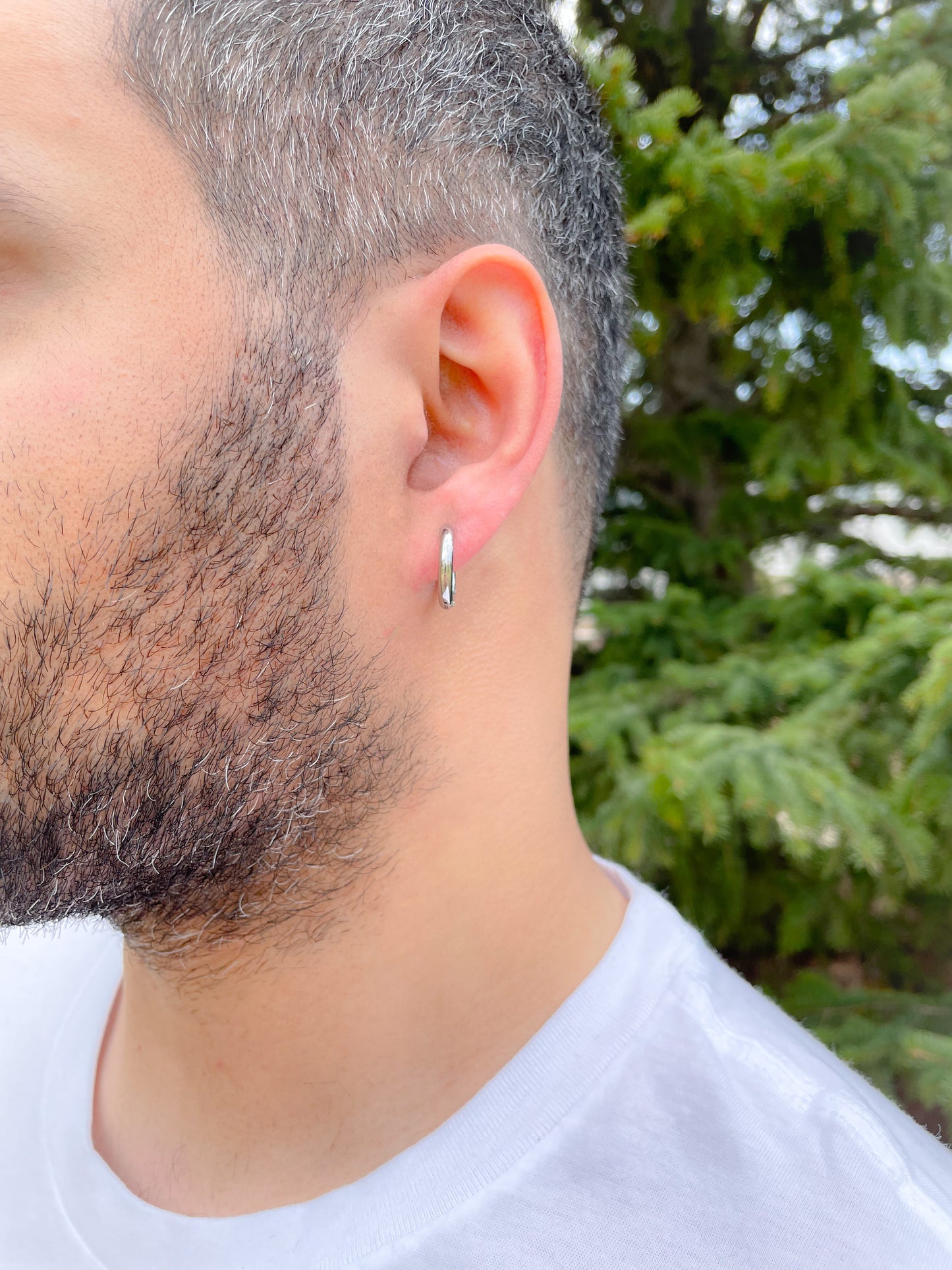 Men's Thin Hoop Earrings
