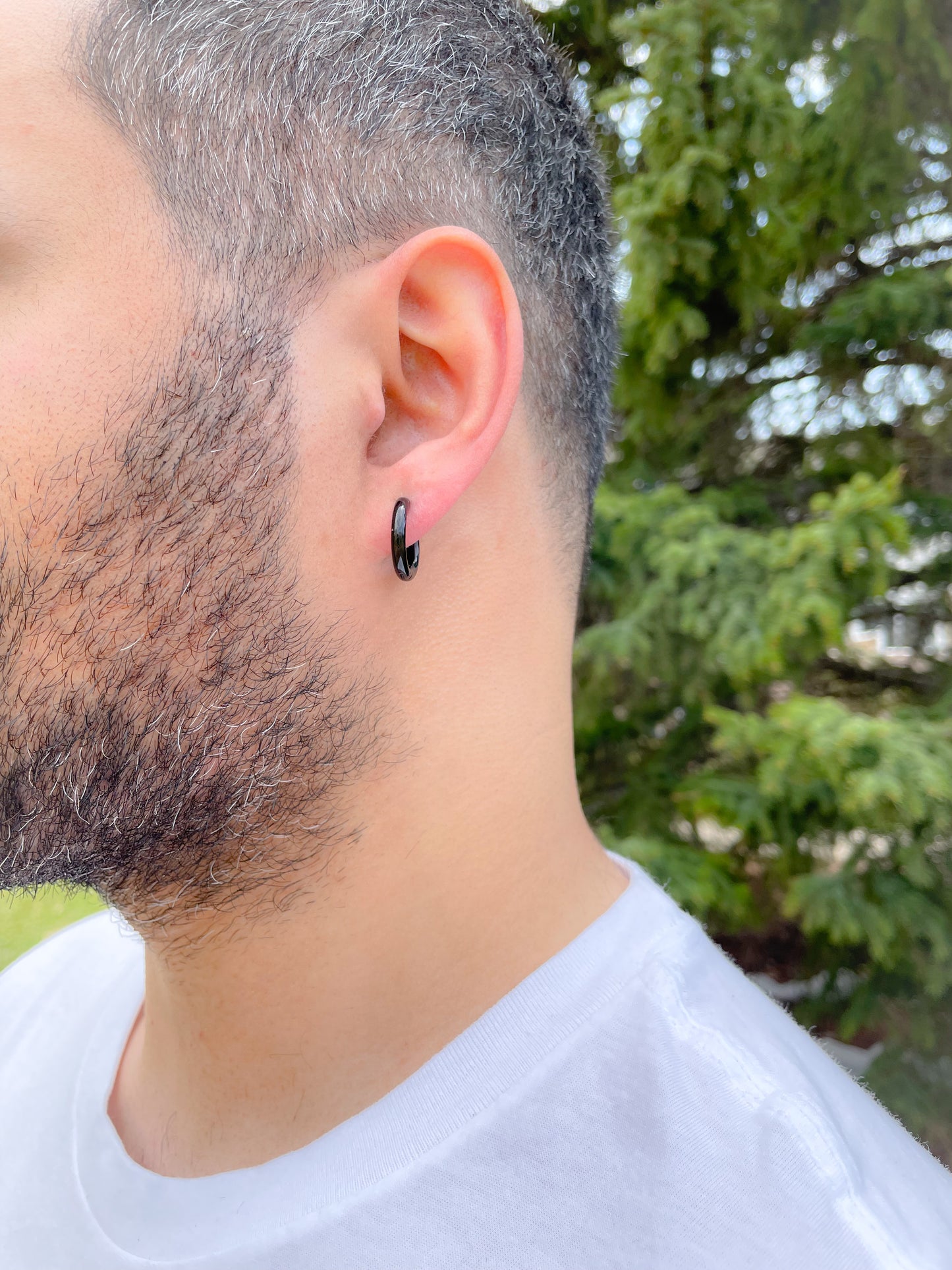 Men's Thin Hoop Earrings