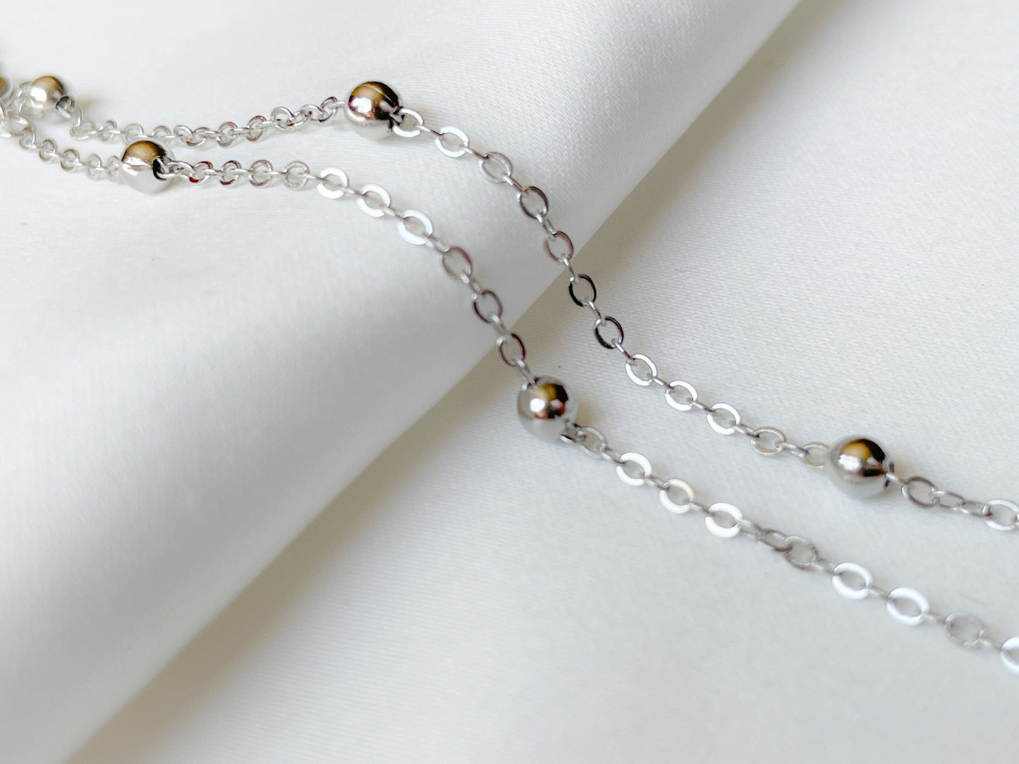 Silver Satellite Anklet