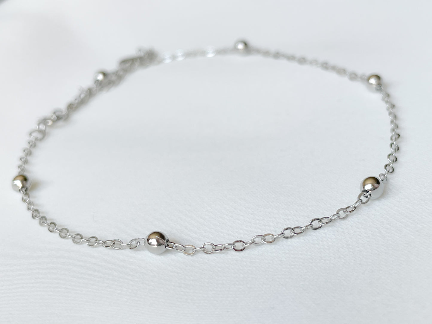 Silver Satellite Anklet
