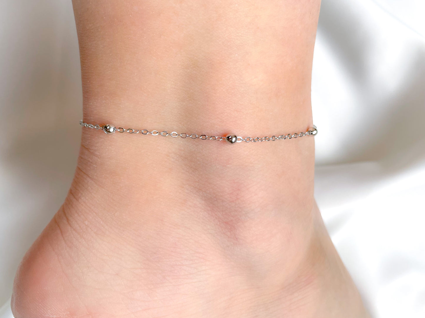 Silver Satellite Anklet