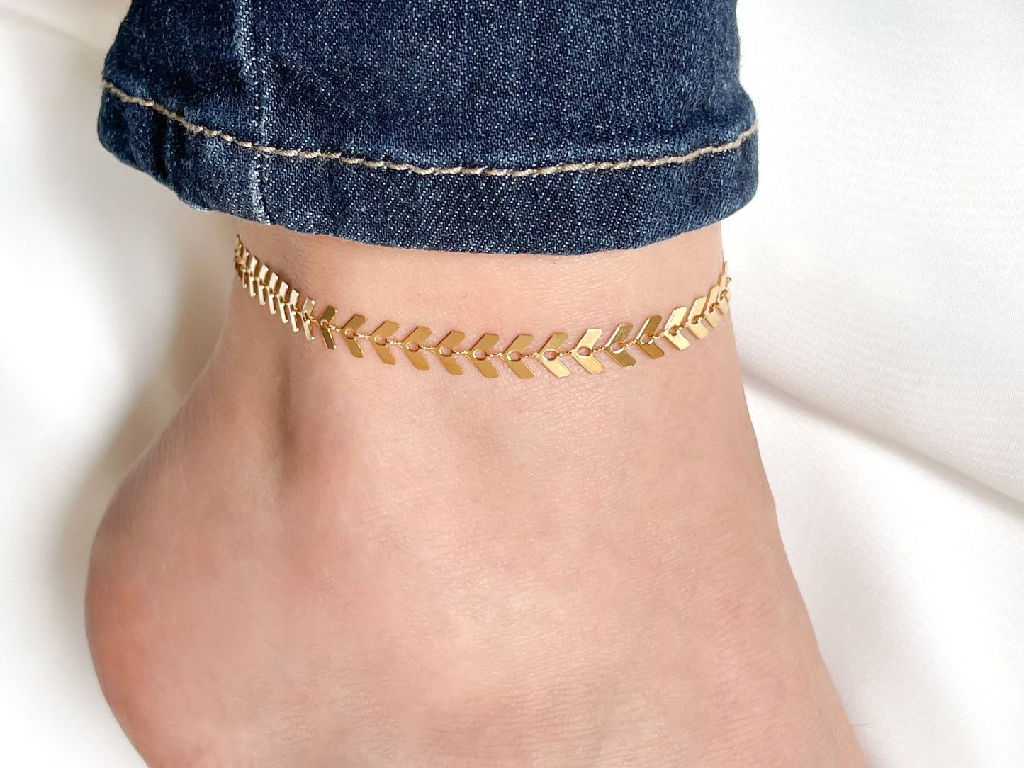 Chevron Chain Anklet