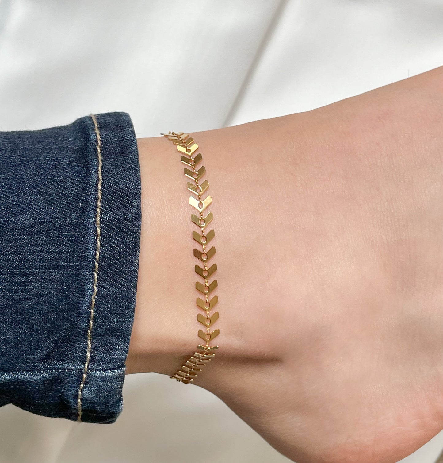 Chevron Chain Anklet