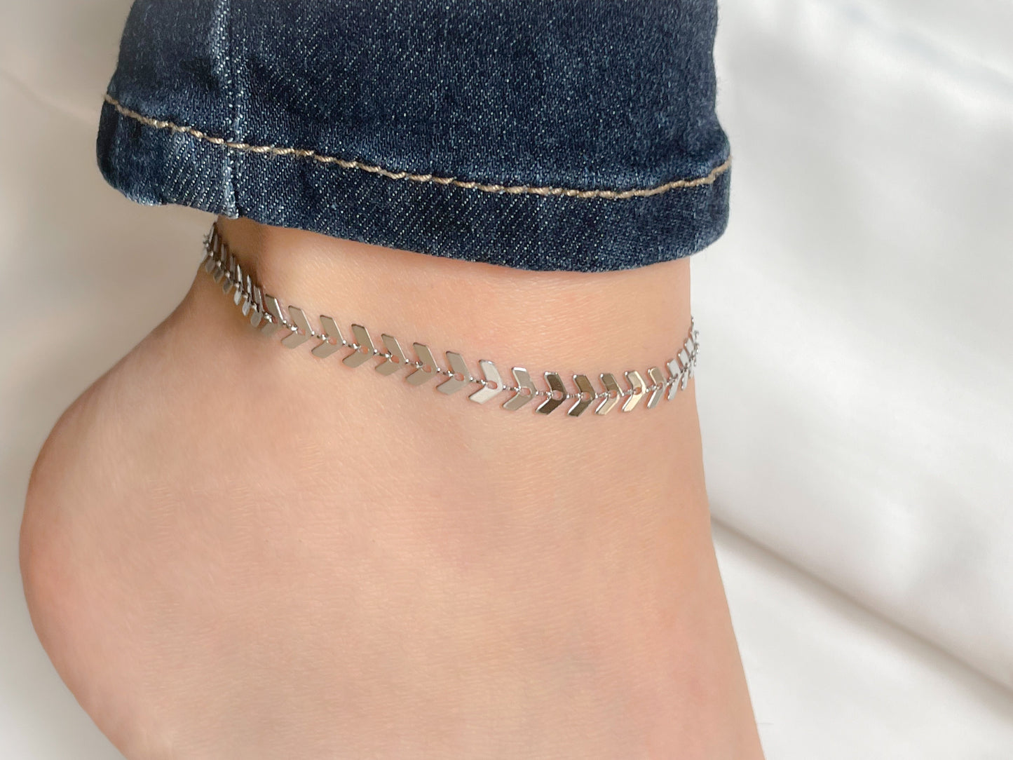 Chevron Chain Anklet