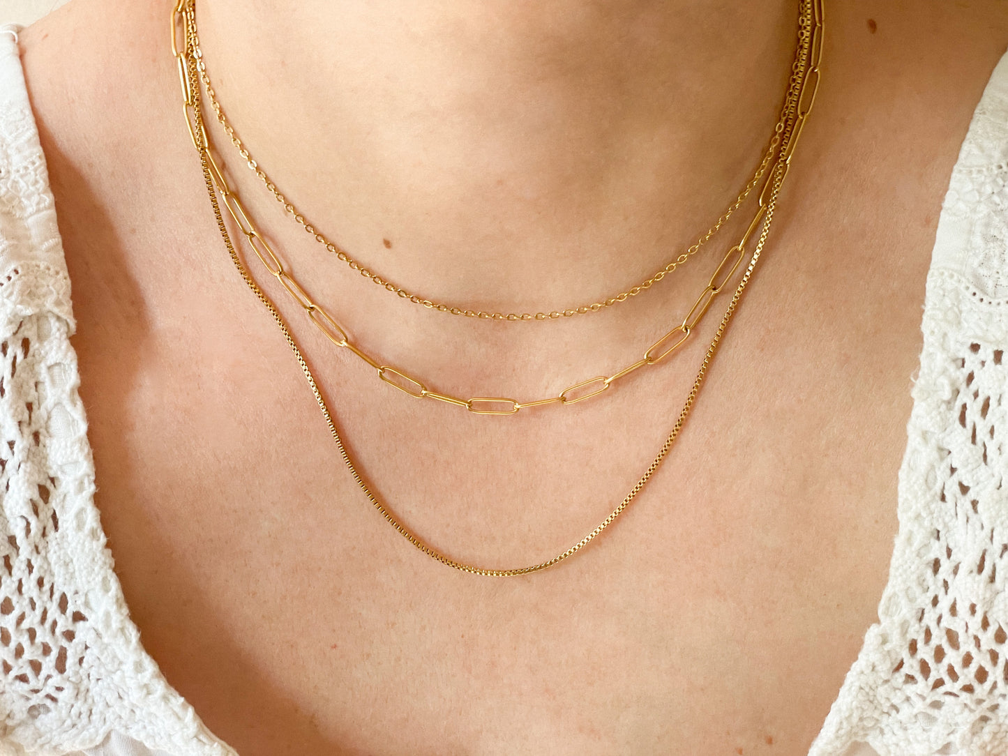 Layered Paperclip Necklace