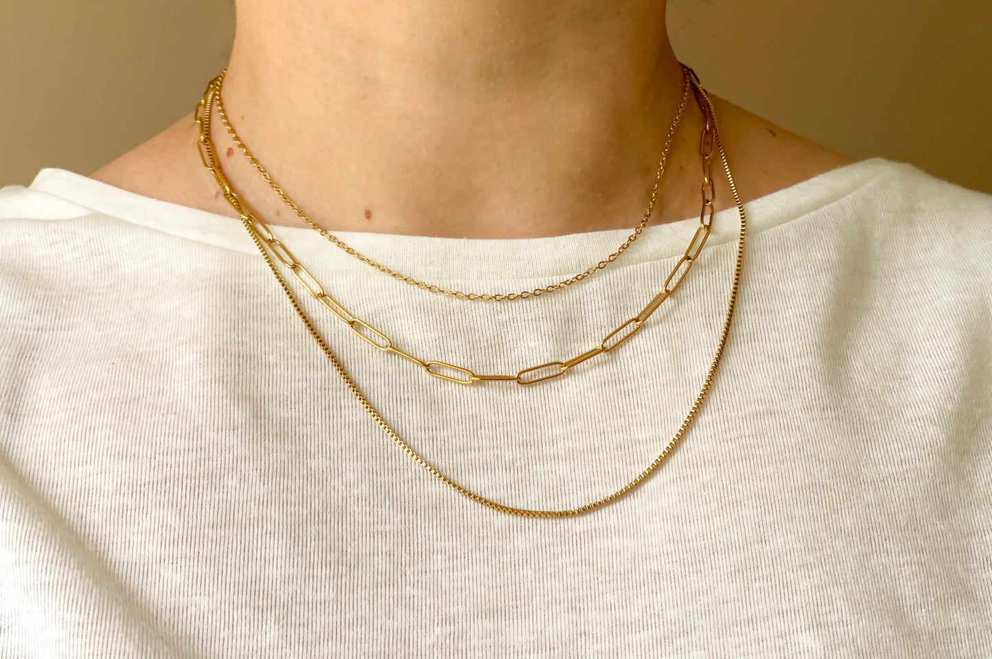Layered Paperclip Necklace
