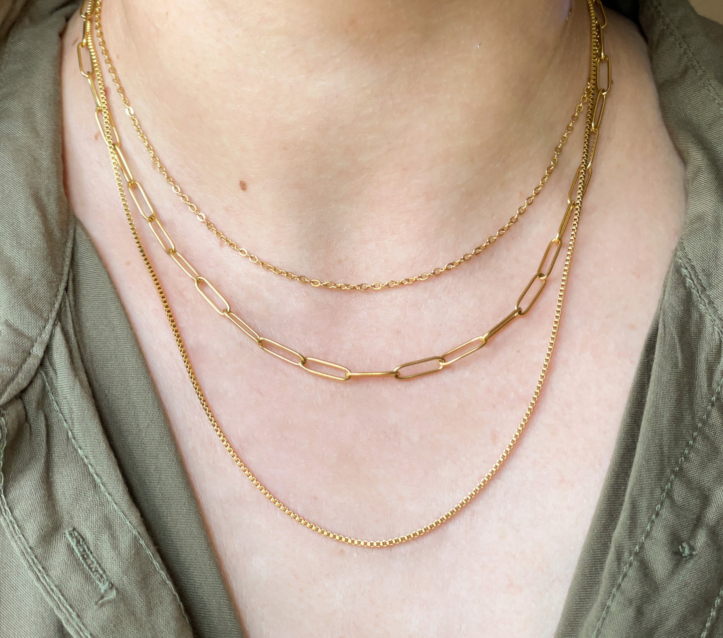 Layered Paperclip Necklace
