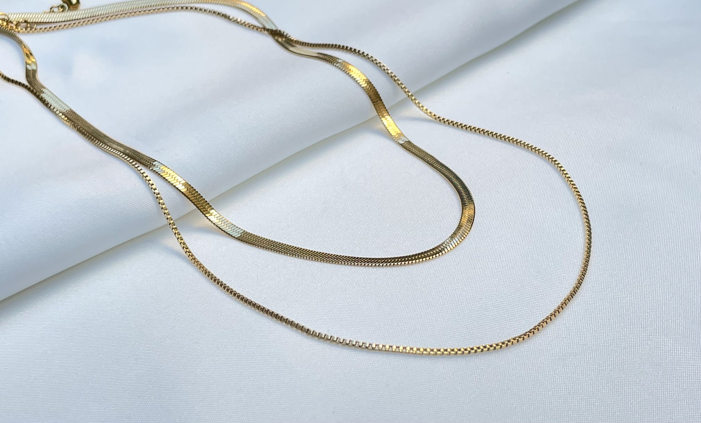 Layered Herringbone Necklace