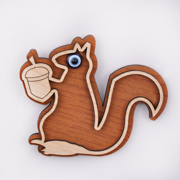 Wooden Evil Eye Magnet