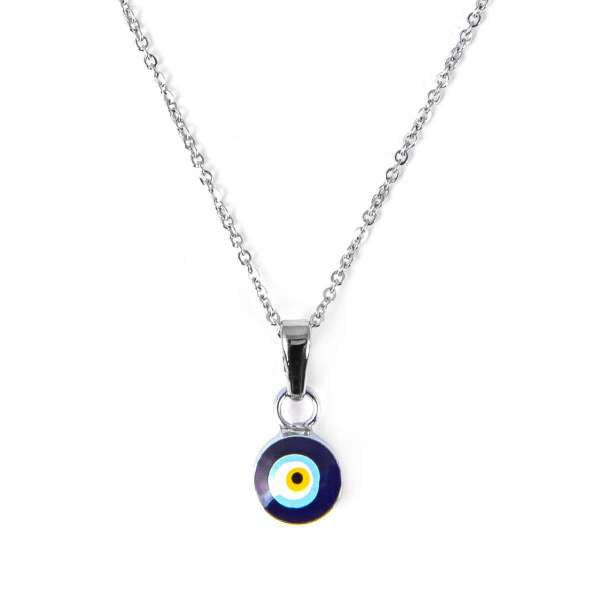 Evil Eye Enamel Necklace